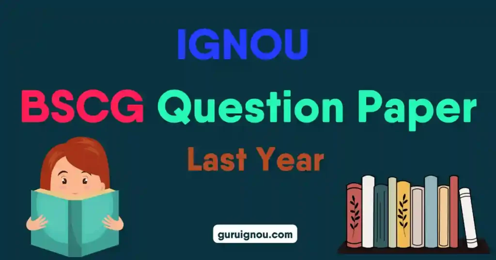 IGNOU BGYCL 136 Previous Year Question Paper Hindi & English Medium in PDF