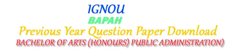 IGNOU BPAC 105 Previous Year Question Paper Download