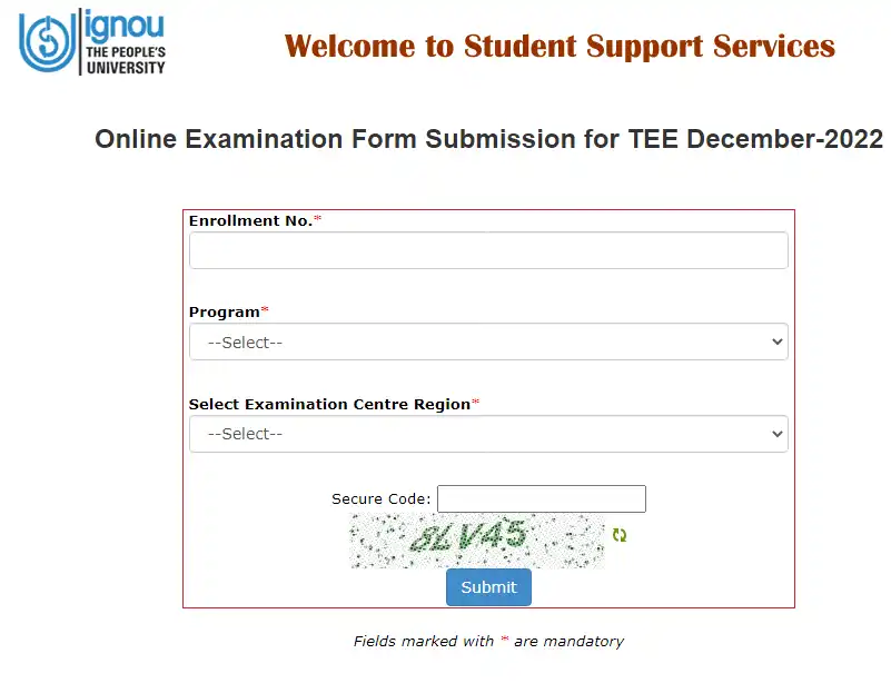 IGNOU December Exam Form 2022 How To Fill Step by Step & IGNOU Online Exam Form 2022 ?