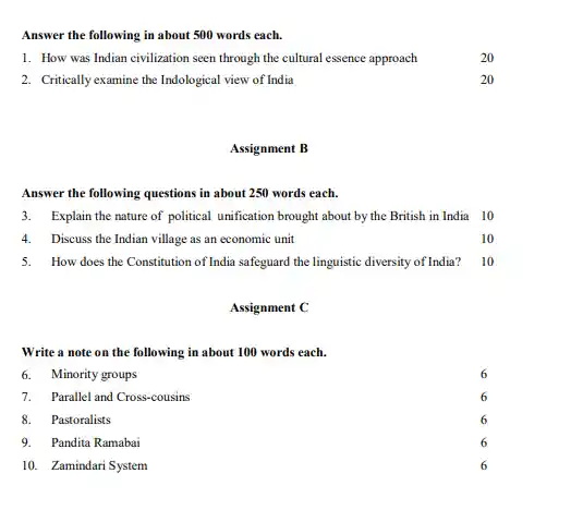 IGNOU BAG BSOG 171 Question Papers Download In English Medium