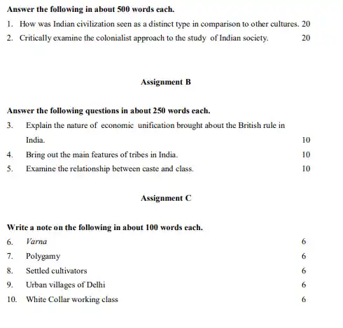 IGNOU BAG BSOG 171 Question Papers Download In English Medium