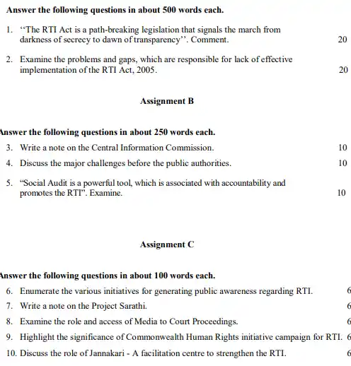 IGNOU BAG BPAE 141 Question Papers Download In English Medium