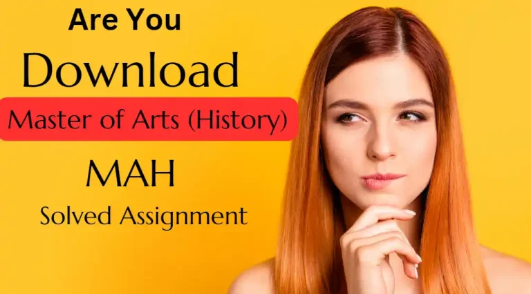 IGNOU MAH Solved Assignment