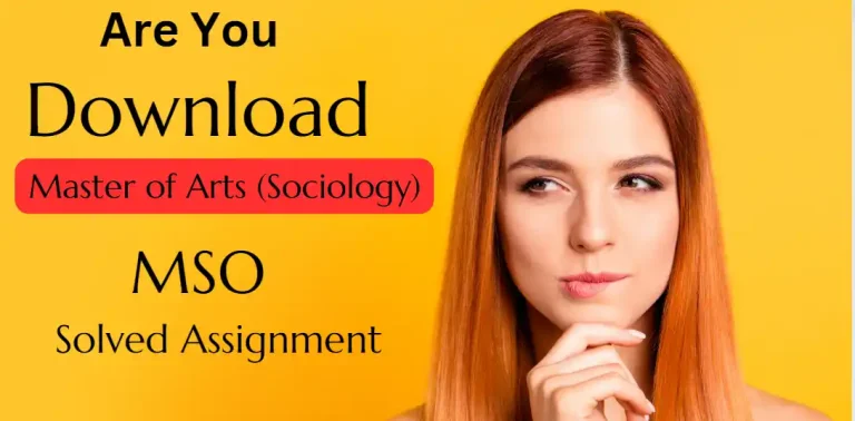 IGNOU MSO Solved Assignment Download